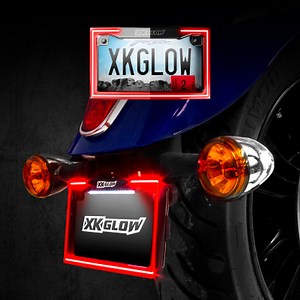 Motorcycle LED License Plate Frame with Running Turn and Brake