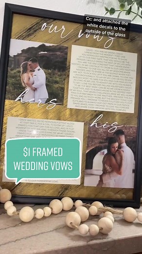 DIY Framed Wedding Vows Tutorial