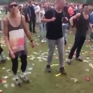 256K views · 6.2K reactions | Day #212 Spongebob SquarePants OST - Stadium Rave [suggested by Bianca Redhead] | The same guys dancing different songs everyday | Facebook