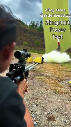 Extinguisher VS Hunting slingshot Power Test #slingshot