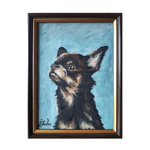 Grumpy Chihuahua Painting Original Dog Lover Gift Artwork 5 X 7 - Etsy