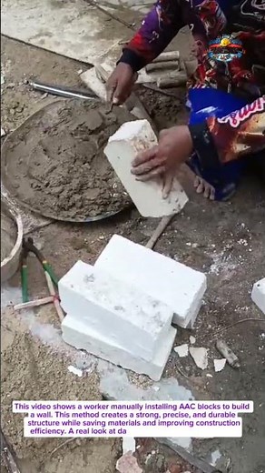 Hand-Building a Strong Wall with AAC Blocks | Real Construction Process