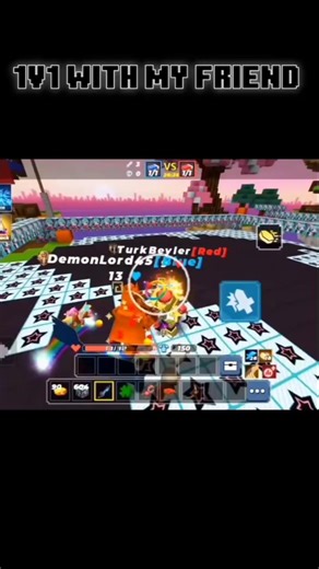 1v1 with my friend in Blockman GO bed wars #blockmango #bedwars