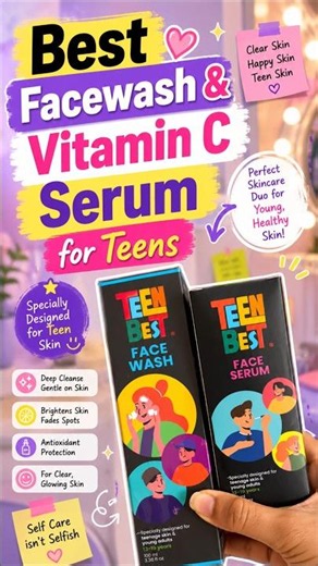 Best Facewash & Vitamin C Serum for Teens | Why Teens Need Their Own Skincare Products #teen #genz