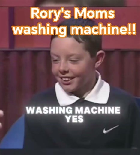 Rory Practicing in. his moms washing machine.