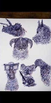 Abstract Skyrim Cat drawn with both my hands