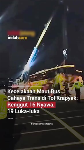 Kecelakaan Bus PO Cahaya Trans di Semarang