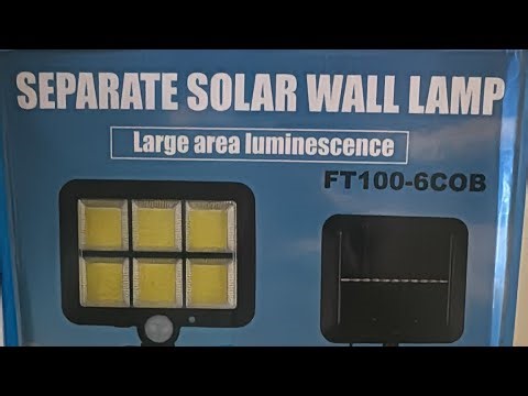 Solar wall 120 led lamp light IP 65 sensor human detection #5mveiws #fyp #solarlight #solar