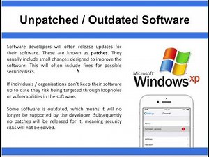Cyber Security Unpatched and outdated software