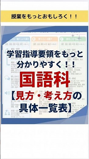 ✅学習指導要領をもっと分かりやすく！！国語科【見方・考え方の具体一覧表】#授業 #小学校教員 #授業づくり #教育 #国語