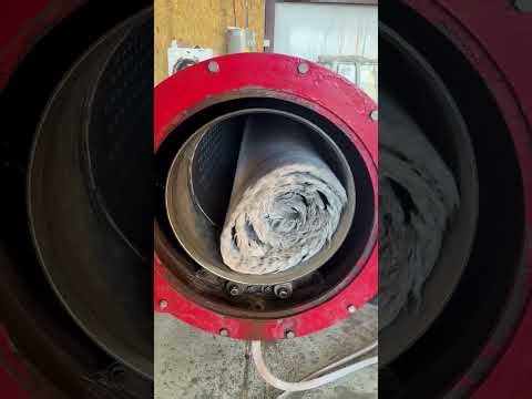 Rug cleaning centrifuge makes quick work of real customer polyester shag rug || Tyler, Texas