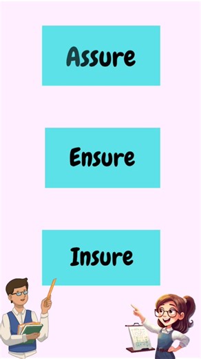 Assure vs Ensure vs Insure | Easy Trick to Remember the Difference #english#vocabulary#learnenglish