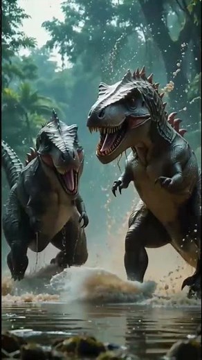 T-Rex vs Spinosaurus: Who is the TRUE King of the Dinosaurs? 👑 #TRe #Spinosaurus #DinosaurFight