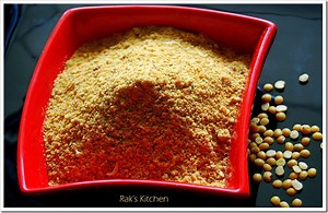 Paruppu podi recipe, dal powder for rice - Raks Kitchen