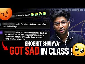 Shobhit bhaiya got sad in live class🥺 ‪@ShobhitNirwan17‬ #class10