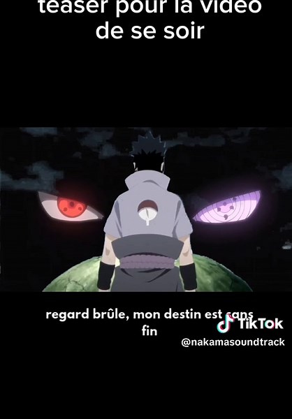 petit teaser pour la vidéo de se soir #animemusic #sasuke #animevibes #animesong #naruto