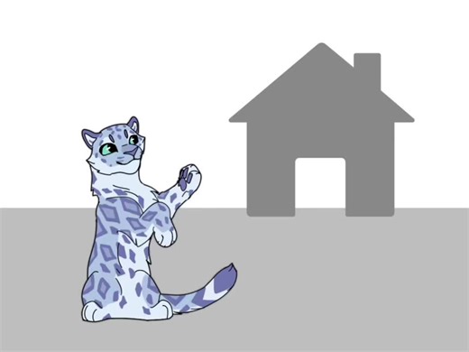 Creative Animation of a Baby Snow Leopard