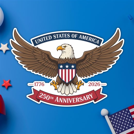 USA 250th Anniversary Sticker, Patriotic 1776-2026 Sticker, United States Celebration Gift - Etsy