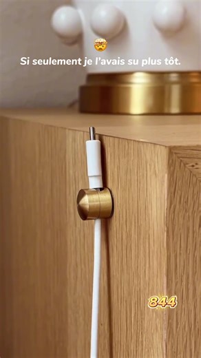 Retrouve-le dans la bio💌 Je les utilise tous les jours sur mon bureau et ma table de chevet. J’en avais marre que le câble tombe derrière sans arrêt. Je les ai collés, ajustés, et c’était réglé. Résultat immédiat : le câble reste pile à l’endroit où je le pose. Tout est plus net visuellement, et la finition métal est vraiment jolie. Comment je découvre ça seulement maintenant ? Abonne-toi pour ne pas louper ma prochaine pépite🎡 #organisationmaison #rangementmalin #petitsgestes #rangement #conf