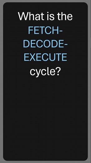 Fetch Decode Execute Cycle Explained #gcsecomputerscience