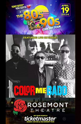 5.3K views · 186 reactions | @followers / Tony Bitoy's You Gotta ♥️ The 80'S & 90'S Concert Tour Has A Message For Chicago From Color Me Badd. | Tony Bitoy | Facebook