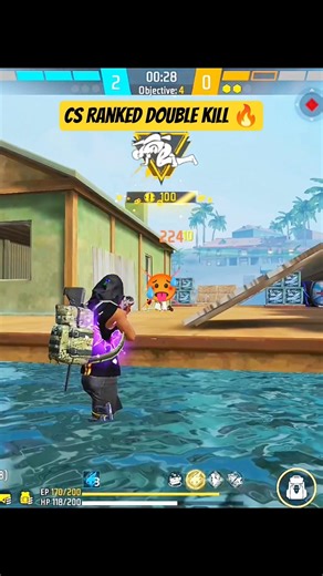 "Free Fire CS Rank Double Kill | Booyah Achieved | Epic Gameplay Part 1" #freefire #thelumen #short