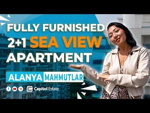 Fully furnished 2+1 sea view apartment in Alanya, Turkey
