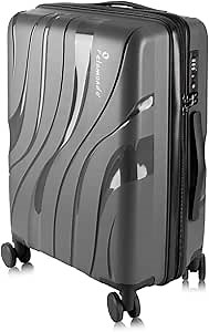 20-inch Carry-On Luggage with TSA Lock & 360° Spinner Wheels, 7.7 lbs, Scratch and Water Resistant - Ideal for Business Travel Suitcase(Gray)
