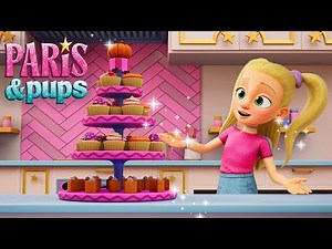 Cupcake Tower for Thanksliving! Will Baby Eat the WHOLE Feast? 🍽️ Cartoons for Kids | Paris & Pups