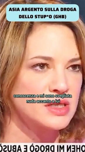 ASIA ARGENTO ON THE DRUG OF RAPE (GHB) #shorts #perte