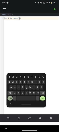 FOR LOOP USING IN PROGRAM 5 TIME TO PRINT HELLO WORD