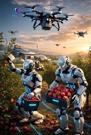 Farming in 2050 🤖 AI Robots Harvesting Apples, Oranges & Vegetables | Future Smart Agriculture