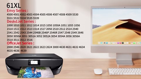 61XL Ink Cartridges Compatible for HP61 Ink Cartridge for Printer Ink 61 for Deskjet 2541 OfficeJet 4630 Envy 4501 4500 Printer (2-Pack)