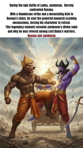 Jambavan’s Mighty Kick to Ravana | Epic Battle of Lanka #ramji #ramayan #sanatandharma #jambavan