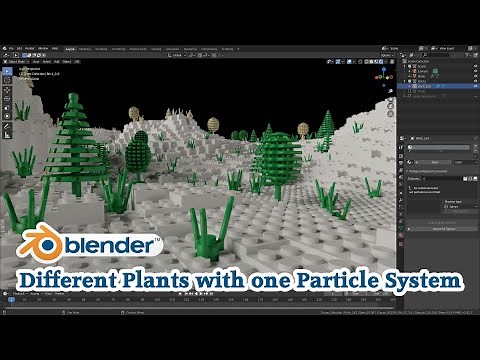 Blender Beginner Tutorial Part 7 - Different Plants with one Particle System