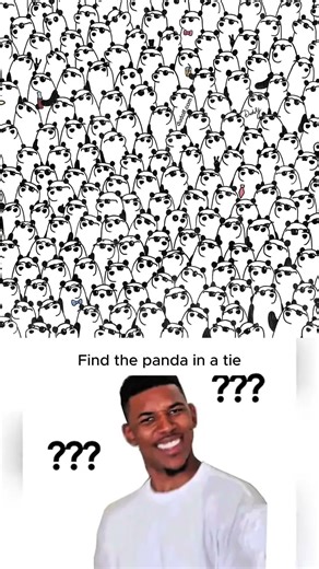 Find the panda in a tie #shorts #oddoneout