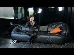 My bestie taking on the challenge of putting on a double-layered Zentai for the first time (❤ ω ❤)