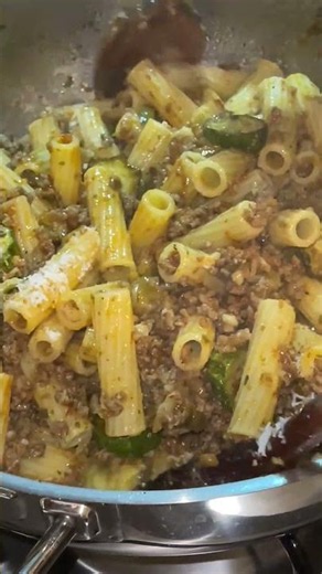 Rigatoni with Grilled Zucchini & Homemade Tomato Sauce | Mediterranean Pasta