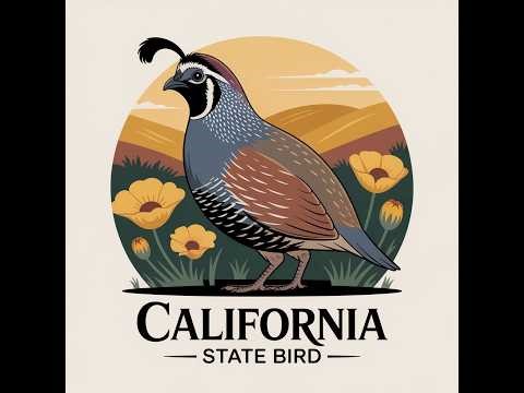 Majestic California Quail Strutting Through the Grass