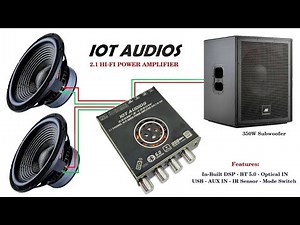 350W+220W+220W • 2.1 Amplifier Complete Wiring | IOT AUDIO S350H TPA3251 | You Like Electronic