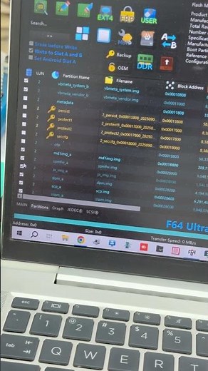 How to Flash UFS MTK scatter Flash64