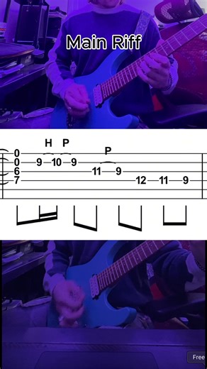 Main Riff vs Harmony Analysis in Math Rock