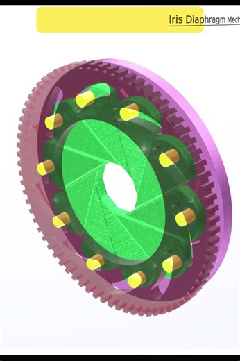 Iris Diaphragm Mechanism | Mechanical Aperture Motion ⚙️ #shorts