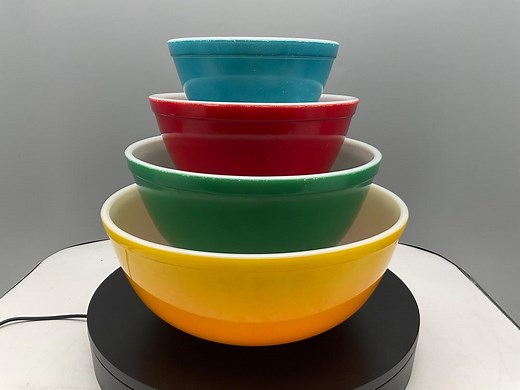 Vintage Pyrex Mixing Bowl Set: Primary Colors 401, 402, 403, 404 - Etsy