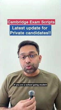 Cambridge Exam scripts