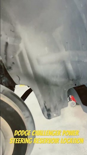 Dodge Challenger hidden power steering reservoir location