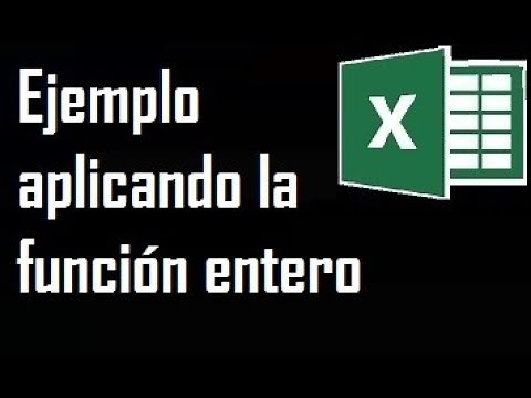 Excel, redondear al entero menor. función entero