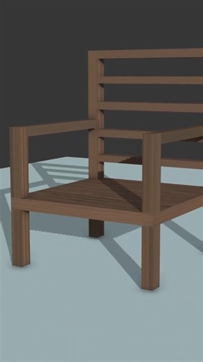 From Cube to Chair 🪑 | Easy 3D Modeling Tutorial | #shorts #ytshorts #youtubeshorts