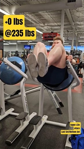 0 lbs Hanging Ab Crunches [Half-Hang] (Super-Lite) | #fitness #shorts #core