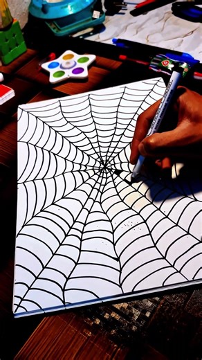 Day 10 3D Illusion Tunnel Drawing 🔥 | Satisfying Color Doodle #shorts#doodlewithme #penart #day10